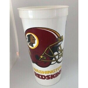 Washington Redskins Plastic Cup Souvenir NFL Icee Coca-Cola Football Vintage